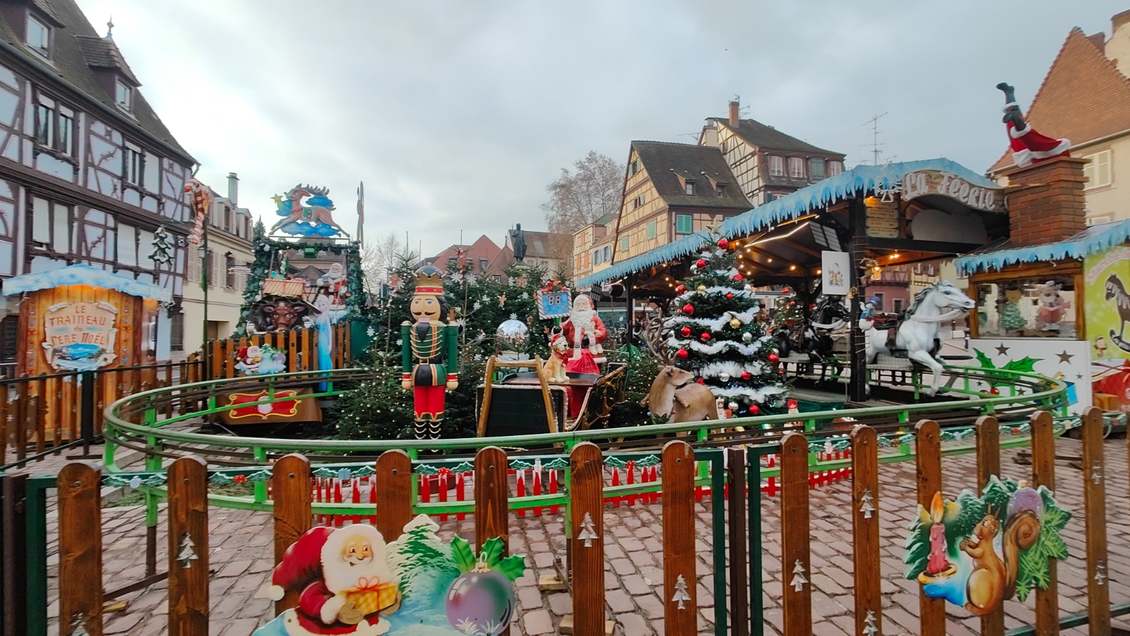 Fun rides at Colmar Christmas Market