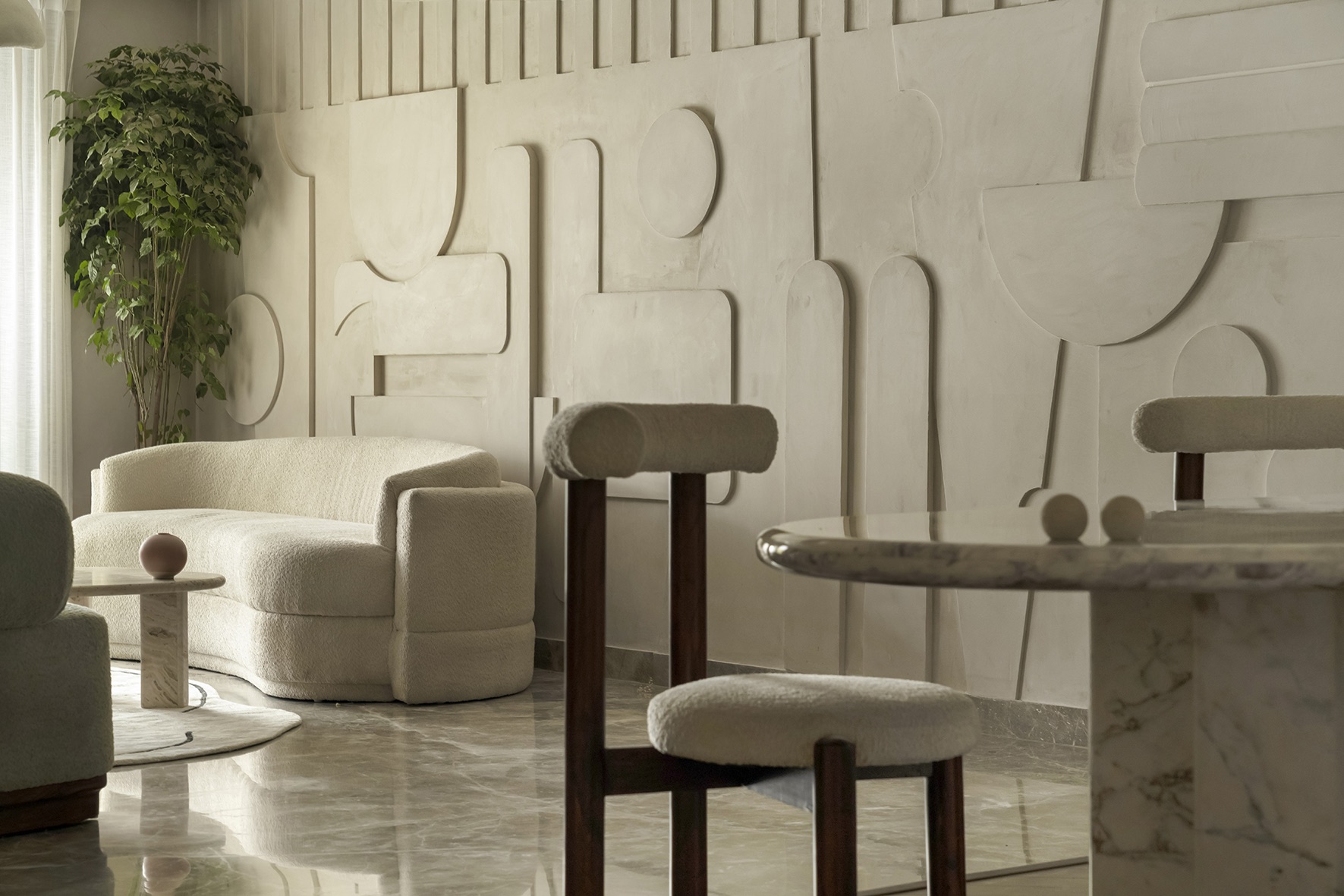 The Origami House_Dining & Living from Lobby_Studiio Dangg