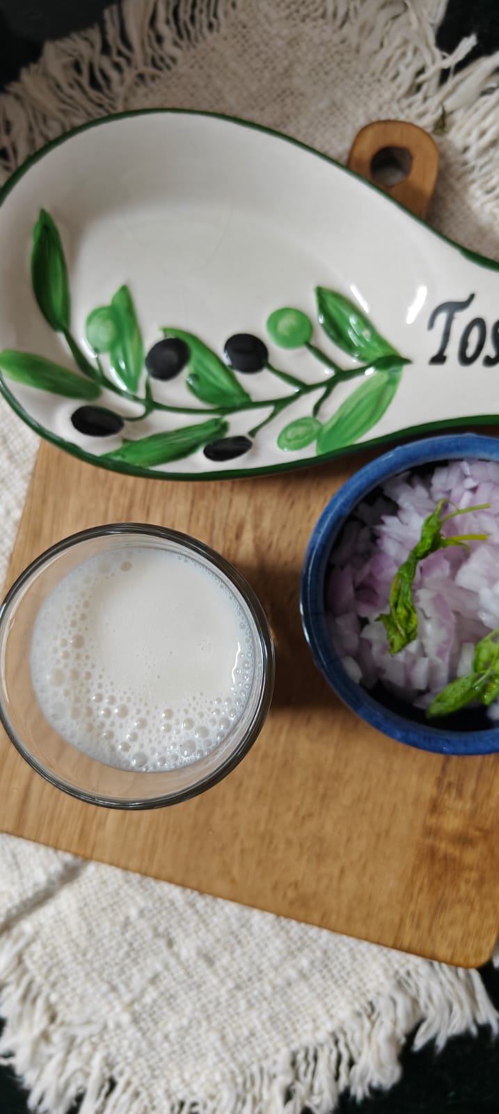 Home made Ragi buttermilk