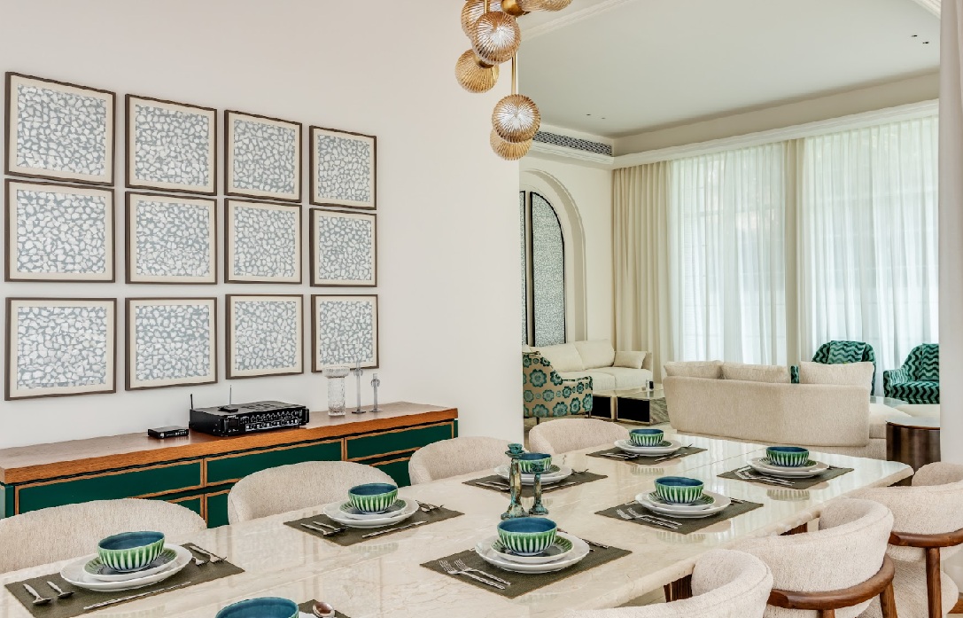 Marble is a popular material for dining table tops_Pic credit Studio N&C