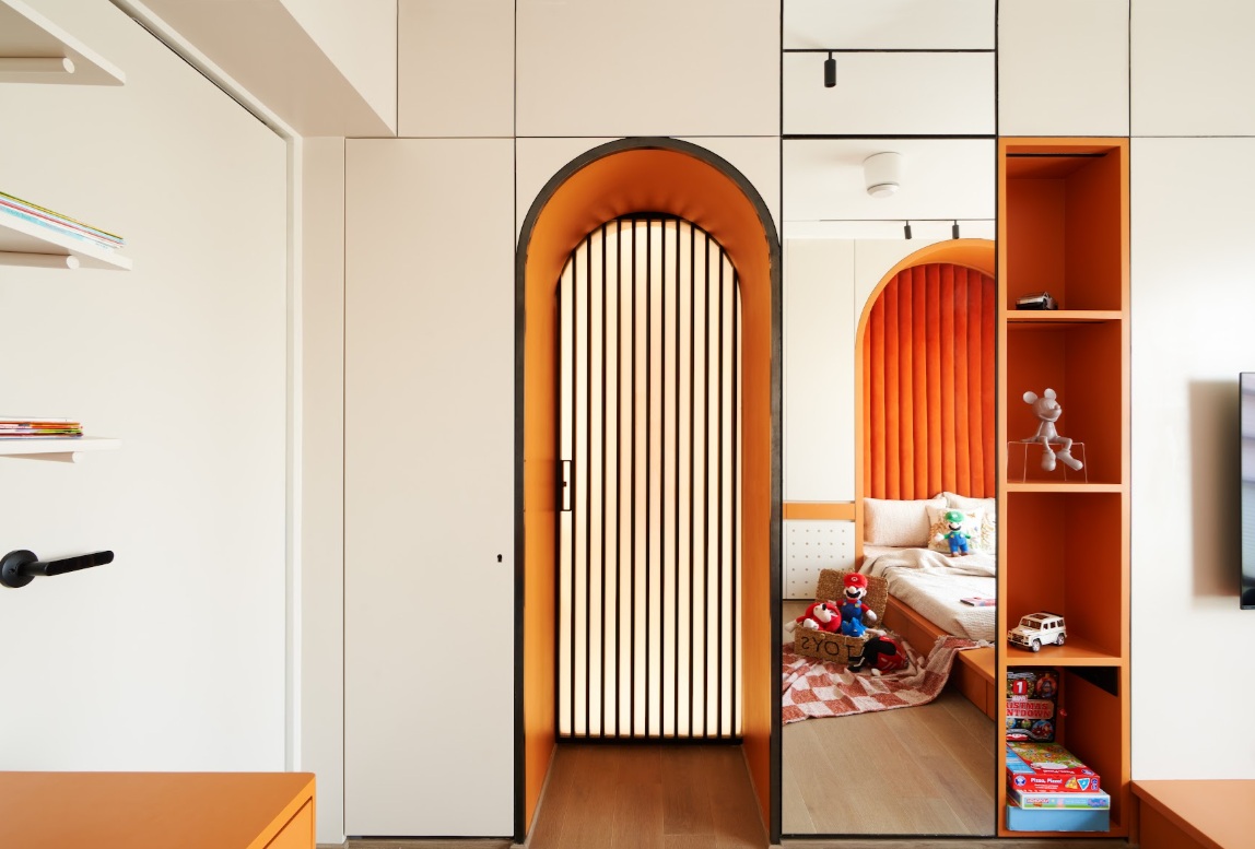 A multifunctional designed wardrobe in a kids bedroom_Images by Terrace